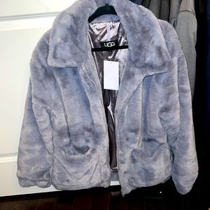 NWT Ugg puffy fuzzy Barbie warm jacket medium sold out